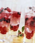 Long drink with fresh berries