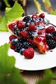 A piece of berry tart