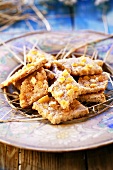 Polish honey and almond biscuits