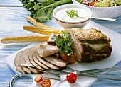 Cold roast pork with cucumber remoulade