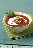Cold tomato and yoghurt soup