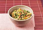 Colourful rice with vegetables