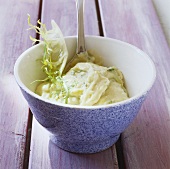 Mashed potato and curly endive