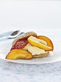 Peach shortcake