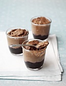 Chocolate mousse with blueberries