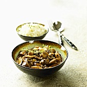 Pilzragout mit Reis