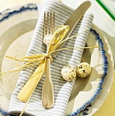 Place-setting for the Easter table