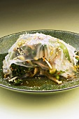 Lasagne with vegetables and sesame seeds (Asia)
