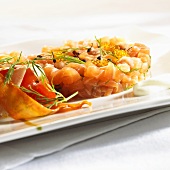 Salmon tartare with caviare and dill