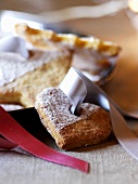 Sablés (French butter biscuits) with hanging ribbons