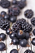 Blackcurrants and blackberries