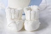 White baby bootees