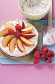 Quark cake with peaches