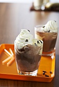 Ice cream chocolate (Hot chocolate with ice cream and cream)