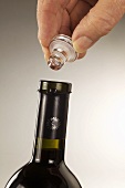 Wine bottle with glass stopper