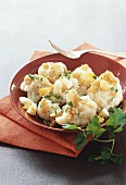 Cauliflower with egg and breadcrumbs