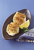 Fish fillets with herb crust