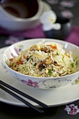 Spicy fried rice with vegetables and cashew nuts (Asia)