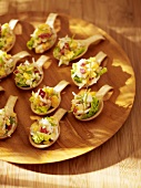 Crab and vegetable appetisers
