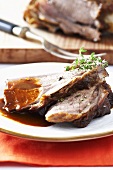 Veal shank with gravy