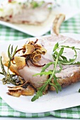 Veal chop with garlic and rosemary