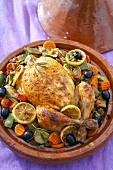 Chicken with olives, carrots and lemons (North Africa)