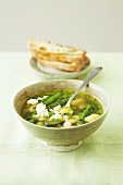 Green and white bean stew