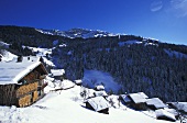 A snowy mountain village (Village de Boudin in France)