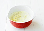 Cake mixture in a bowl