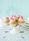 Rose and lychee cupcakes