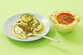 Courgette timbale with thyme