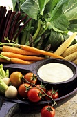 Aioli and fresh vegetables