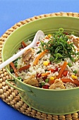 Rice salad with tuna and vegetables