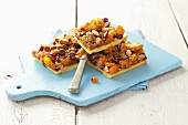 Dried fruit and nut tart