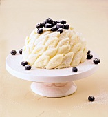 Small blueberry dome cake