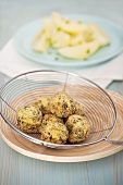Deep-fried savoy cabbage and cheese balls