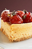 Cheese cake with caramelised tomatoes
