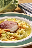 Cabbage soup with Kassler (cured pork)