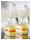 Shortbread sandwiches with passion fruit cream and jelly