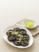 Grilled mushrooms in Asian marinade