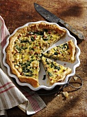 Apple and spinach quiche