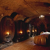 Wine cellar, Weingut Peter Argus, Gleisweiler, Pfalz, Germany