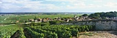 Das Dorf Volnay, Côte d'Or, Burgund, Frankreich