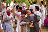 Die 'Weinschlacht' (Batalla del vino) Haro, La Rioja, Spanien