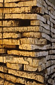 Cork bark, stacked
