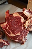 Raw beef steaks