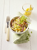 Vegetable salad with mungo beans sprouts