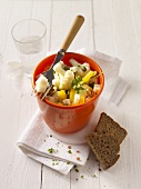 Cauliflower salad with goat's cheese