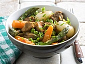 Lamb stew with spring vegetables