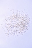 Rice flakes on white background